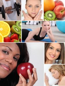 Healthy living themed montage